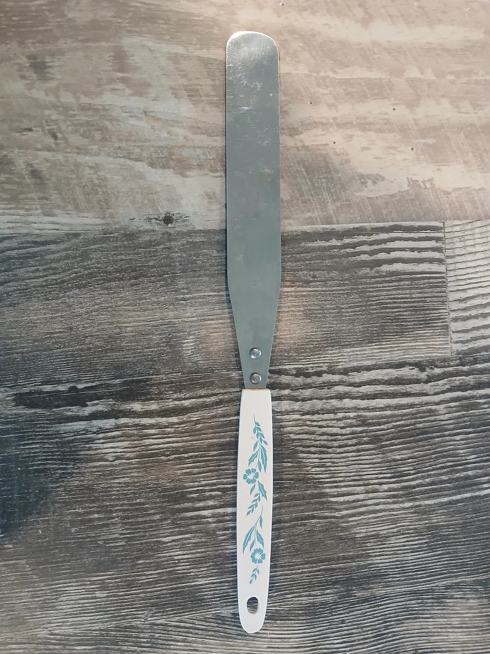 VTG Corning Ware Blue Cornflower Stainless Steel Icing Spreader Utensil Japan